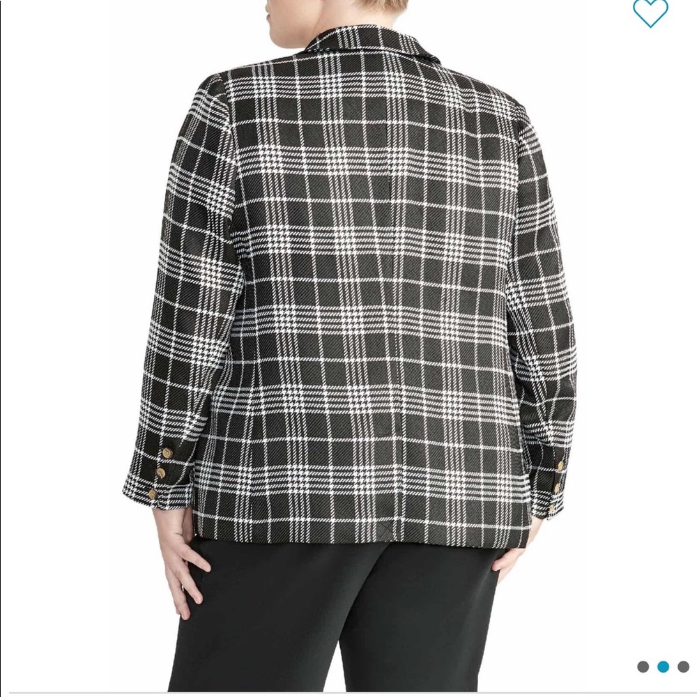 Rachel Roy Plaid Blazer black and white NWT - Picture 3 of 8